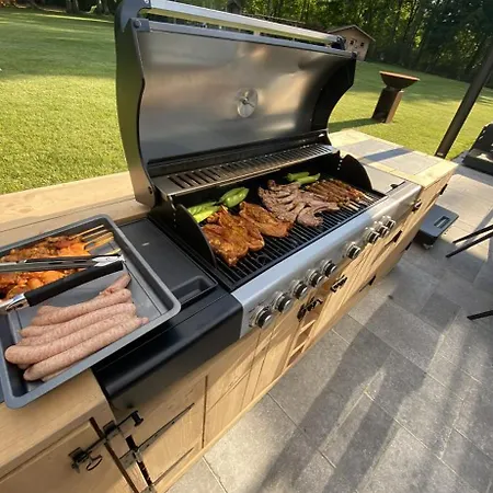 Magnifique En Bois Avec Piscine Et Jacuzzi Court-Saint-Étienne