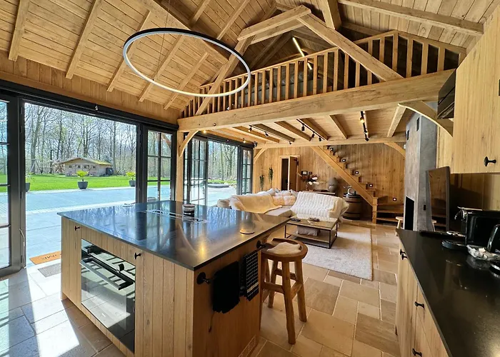 Magnifique En Bois Avec Piscine Et Jacuzzi Court-Saint-Etienne