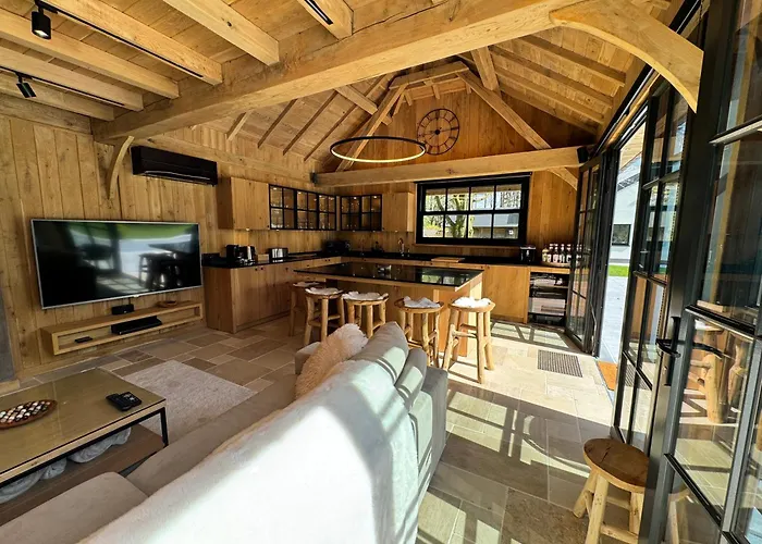 Magnifique En Bois Avec Piscine Et Jacuzzi Chalet